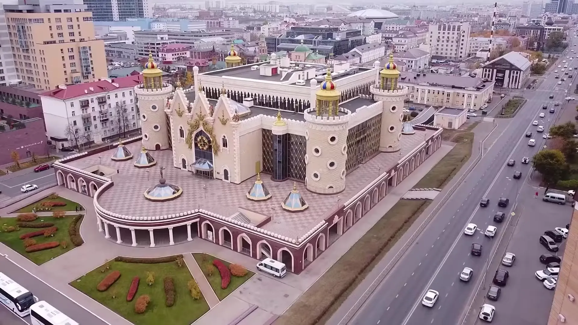 Вечерний вид на город в Татарстане